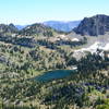 Crystal Lakes hide in the shadow of Crystal Peak. While you'd never know it from this photo, Crystal Mountain Ski Resort is located just on the other side of the ridgeline.