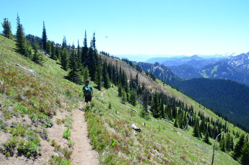 Gorgeous views of Rainier and the Southern Cascades await you on the Crystal Peak Trail.