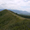 The Great Western Trail follows a ridgeline.