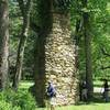 A fellow hiker takes in the views near Beard's Chimney.