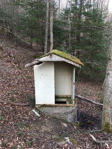 This is all that remains of the old spring pumphouse on Raven Rock Road.