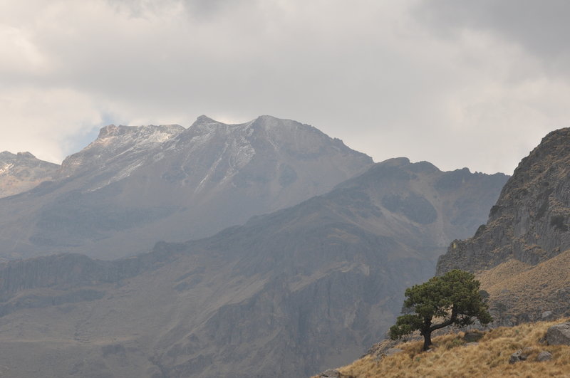 Enjoy panoramic views of Iztacihuatl from the trail.