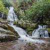 Spruce Flats Falls takes on a new character when water levels are low.