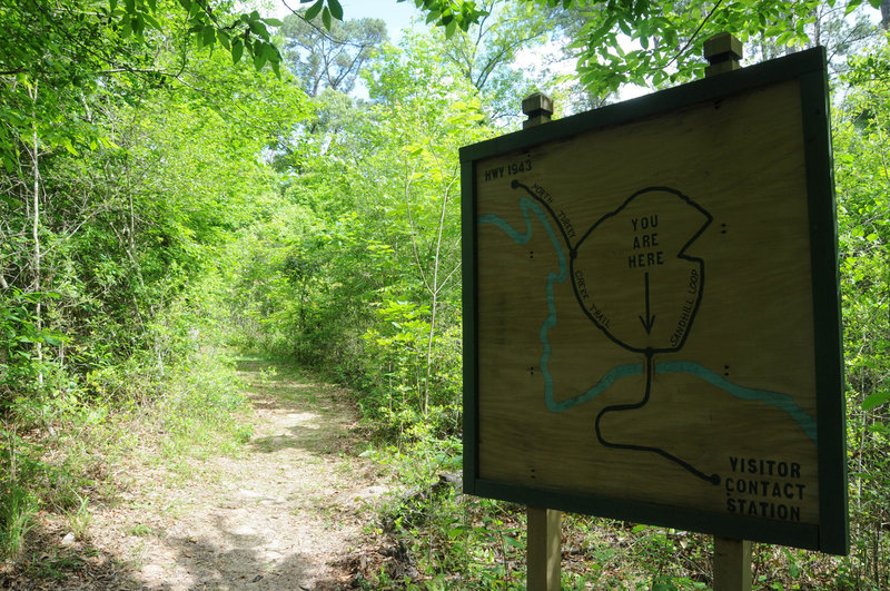 Great signs make navigating easy in the Big Thicket National Preserve.