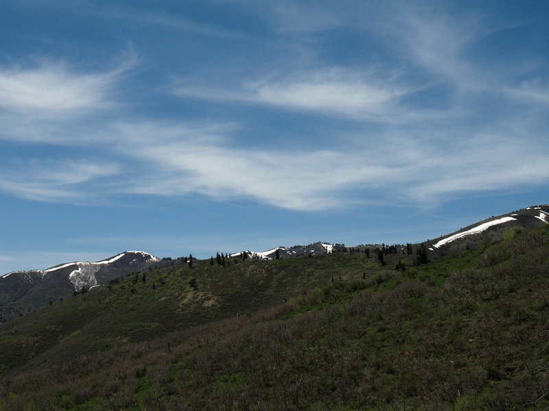 Springtime snow still sticks around on Black Mountain.