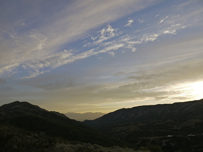 Emigration Canyon is quite beautiful as the sun begins to set.