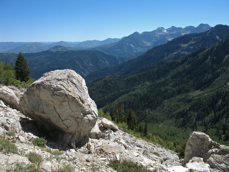 Enjoy great views to the east from halfway up the trail.