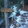 There is no parking at the trailhead, so you must walk up Anemone Road and look for this sign.