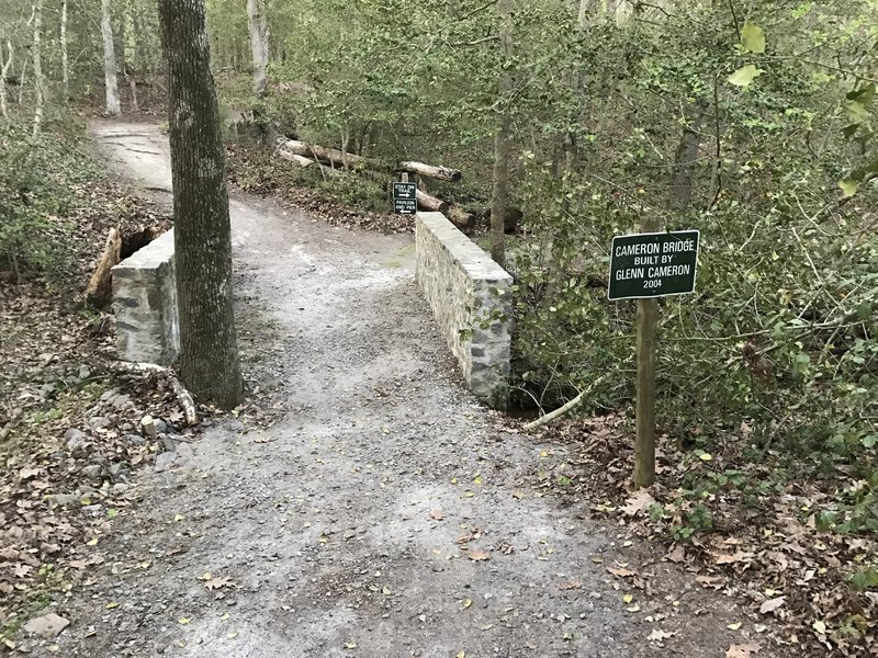 Cameron Bridge near the trailhead of the Appomattox River Regional Park trail network.