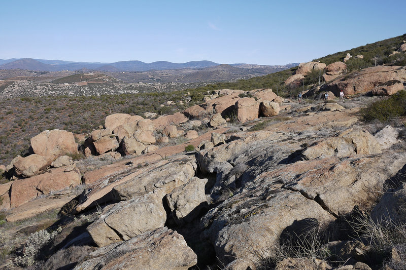 Enjoy a rocky view from the Mt. Gower Trail.