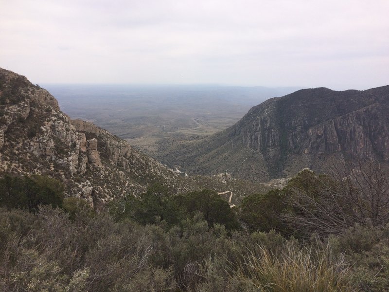 Nearing the end of the 2000' climb to the top, you're rewarded with this amazing view.