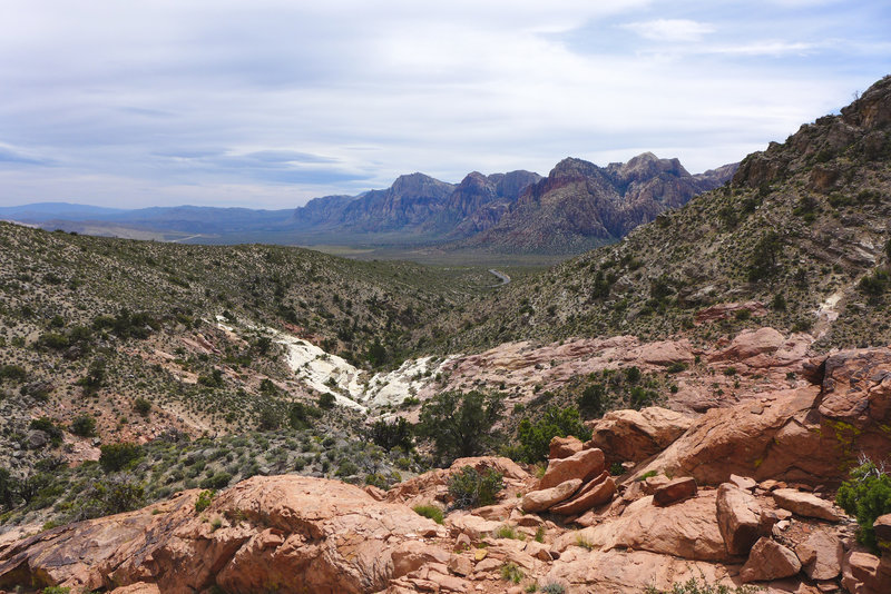 Looking out over Red Rocks from the top of the Keystone Thrust.