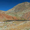 Mt. Goddard and an unnamed lake are a little east of the trail.