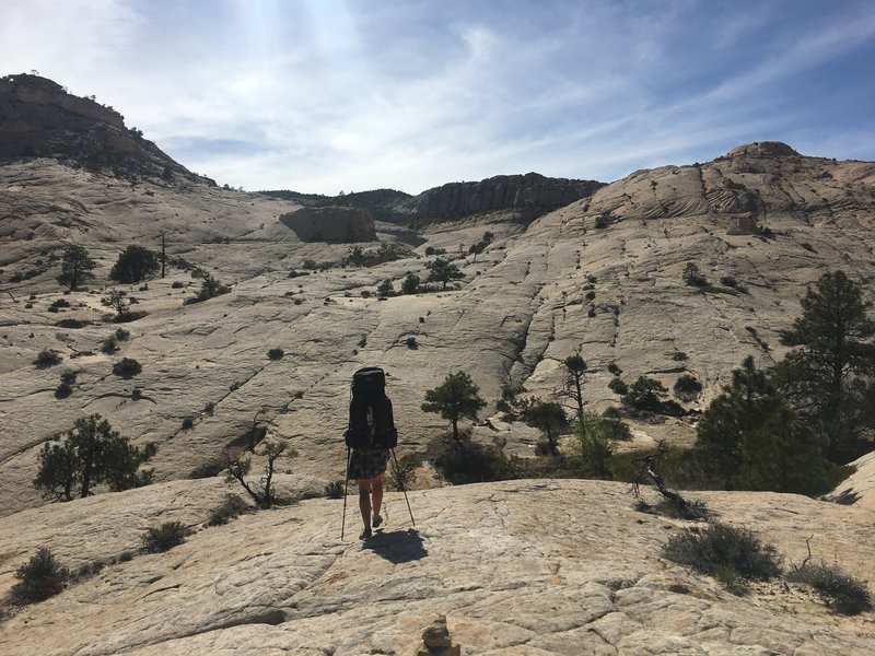 Heading up the final hill before descending to Escalante.