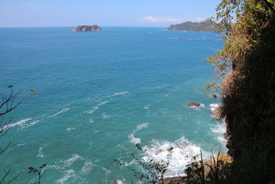 Looking out at the Pacific Ocean.