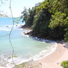 A small beach before reaching Playa Manuel Antonio.