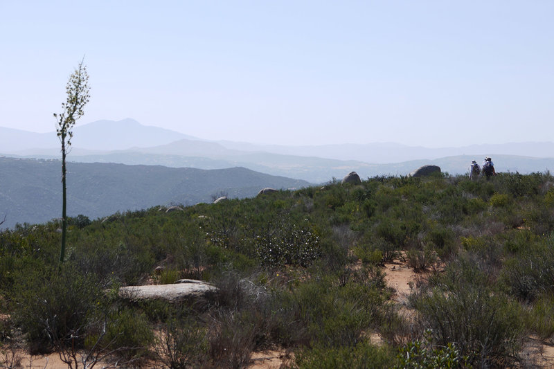 Mountains upon mountains to the NEE from the top of San Pasqual North.