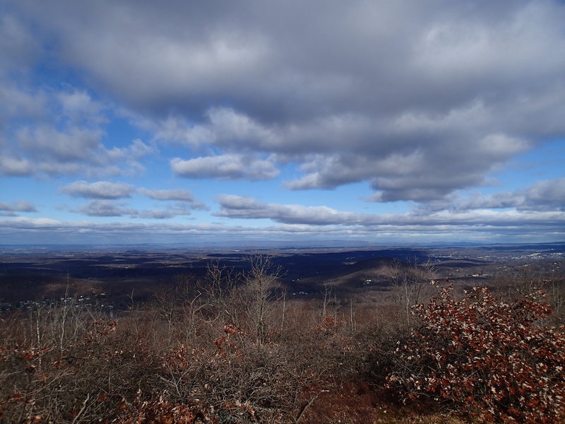 The view west from the ridge can be expansive on a clear day.