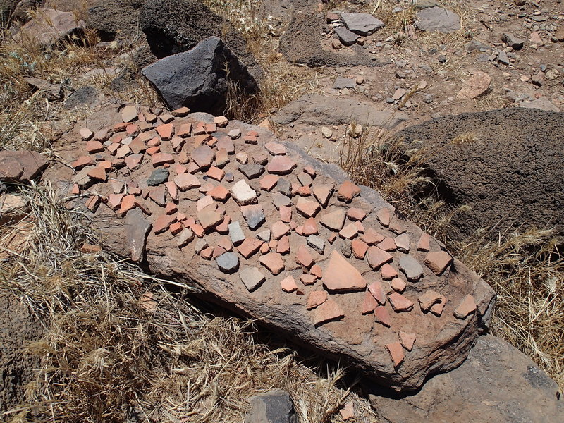 Pottery Sherds abound at Pueblo La Plata.