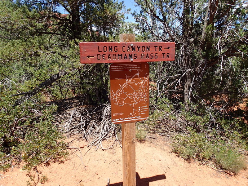 Deadmans Pass and Long Canyon junction is well signed.