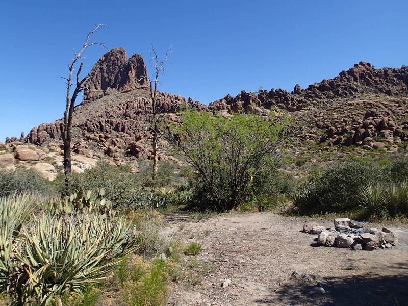 There's great campsites along the Peralta Canyon Trail.