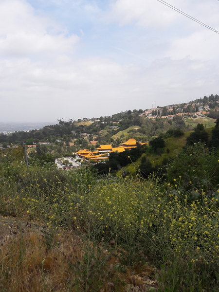 One of your rewards for traveling this section of the Skyline Trail is great views of the Hsi Lai Temple, located at the end of the trail.