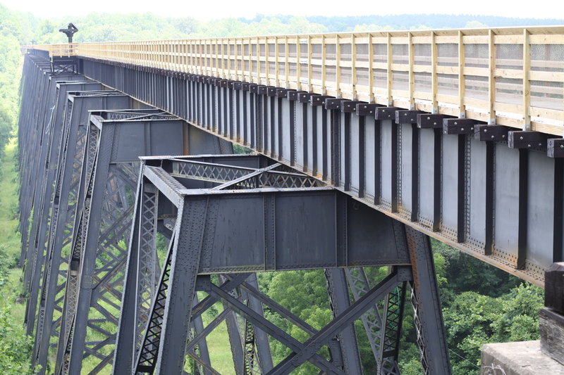 A side view of the High Bridge at High Bridge Trail State Park.