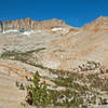 This is Kaweah Basin as seen from the north end of Red Spur Lakes Plateau. Picket Creek Basin can be seen on the extreme right.