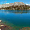 This is a view of the first large Red Spur Lake, looking toward the Kern Point and Mt. Tyndell portion of the Sierra Crest.