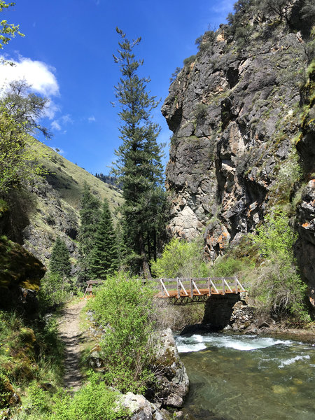 The second bridge on the West Fork Rapid River Trail.