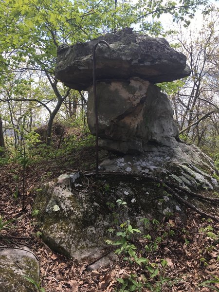 Near the top of the mountain, be sure to check out these cool rock features!