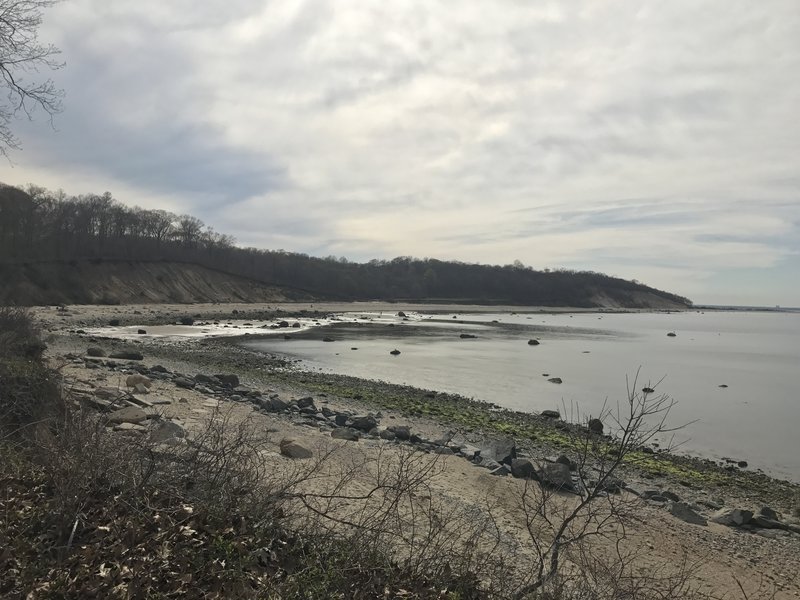 Looking west along the bluffs.