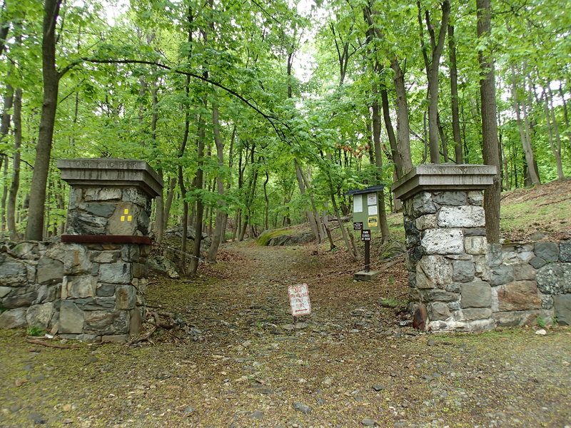 The trailhead parking area.