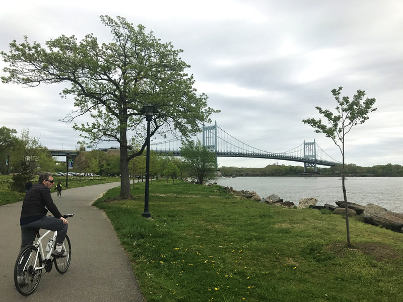 The RFK/Triborough Bridge at the south point of Wards Island.