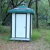 A porta-potty along the trail.