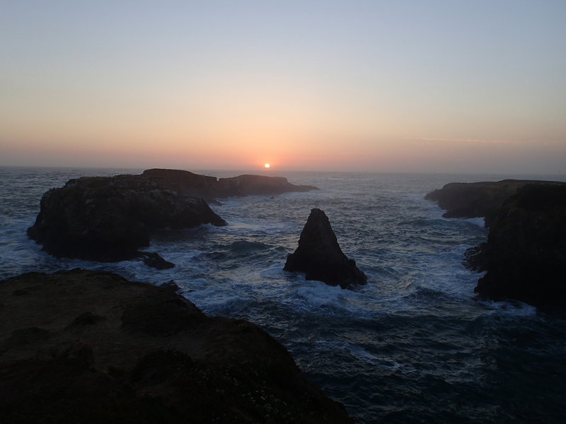 A beautiful sunset over the coast.