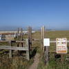 The trailhead is well marked by this sign.