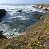 A cove between the two points provides beautiful scenery along the trail.