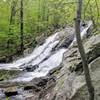 Chikahoki Falls flows swiftly in springtime.