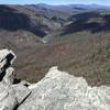 Enjoy a great view of Linville Gorge from Hawksbill Overlook.