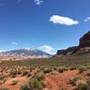 Navajo Mountain stands in the distance along the Reflection Canyon Trail.