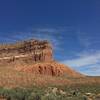 Large rock formations stand guard along the Reflection Canyon Trail.