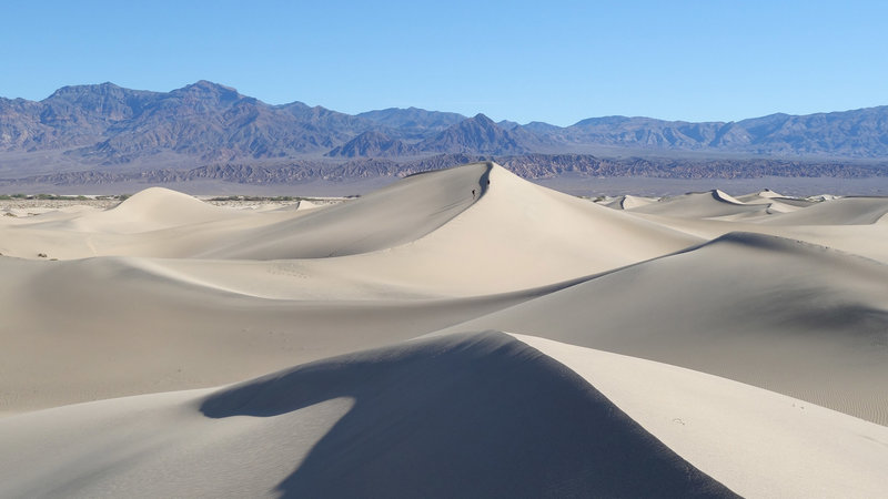 Curved space, if not time, exists at Mesquite Sand Dunes.