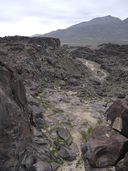 This is the view downstream of Fossil Falls.