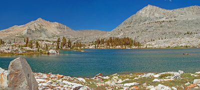 Enjoy the view looking northwest toward Finger Peak from Lake 10401.This is the best of the Blue Canyon lakes in my opinion.