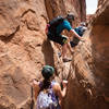 A bit of scrambling isn't out of the question when exploring the Fiery Furnace.