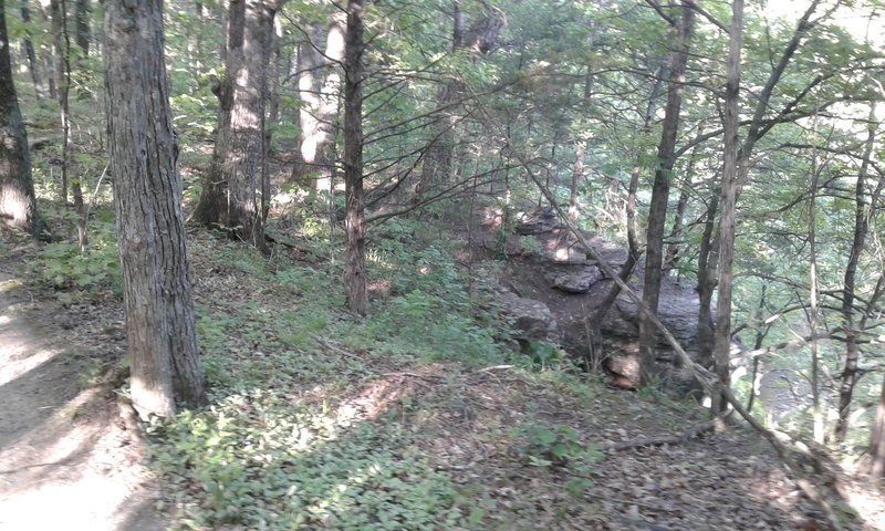 Along the ridge, you can enjoy fleeting glimpses of Gans Creek.