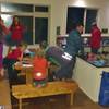 It's dinner time at the well-appointed Perry Saddle Hut on the Heaphy Track. It's May and the days are getting very short.