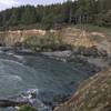 Check out the cool view of a sea cave from Megwil Point.