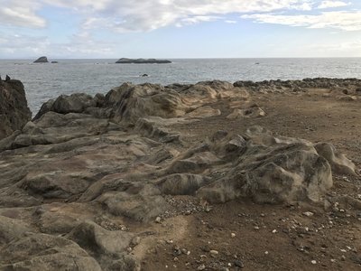 There's a lot of interesting rock on Megwil Point.